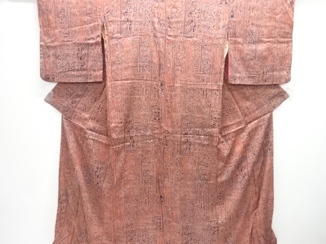 JAPANESE KIMONO / ANTIQUE KIMONO / SILK / MON KINSHA / SARASA